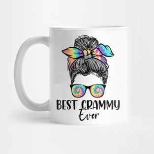 Best Grammy Ever Tie Dye Messy Bun Bandana Mother's Day Mug